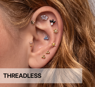threadless piercings